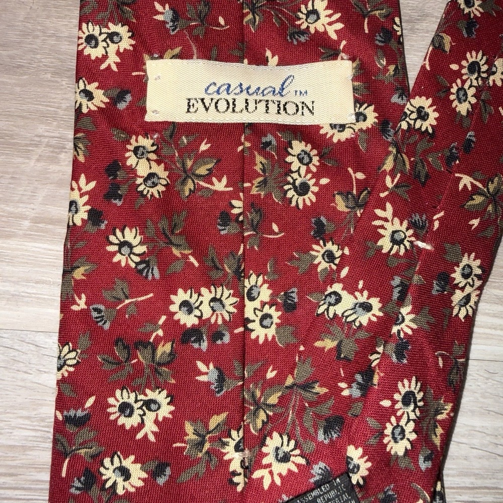 Men's 100% Cotton Necktie Designer FLORAL Red 56inch Traditional Tie